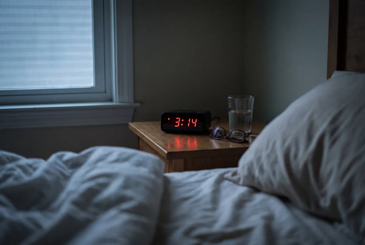 Schlafzimmer in der Nacht